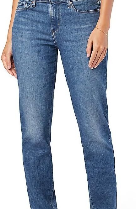 Women's  Mid-Rise Straight Jeans (Also Available in Plus)