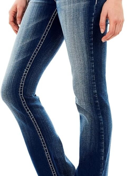 Luscious Curvy Bootcut Jeans for Women, Mid-Rise Insta Stretch Denim, Size-Inclusive Juniors Jeans