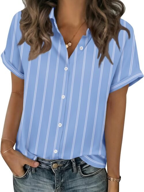 Lantern-Sleeve Printed Shirt