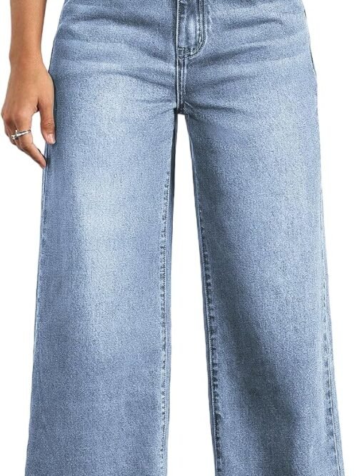 Straight Leg Jeans for Women,High Waisted Wide Leg Loose Stretchy Boyfriend Denim Pants Baggy Jeans for Women