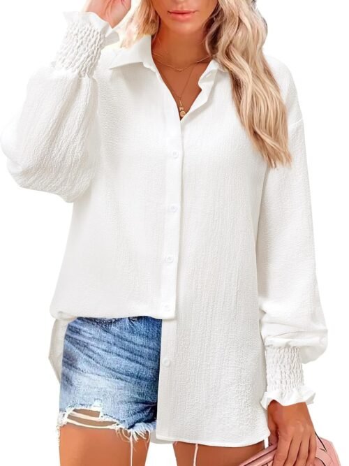 Spring/Summer V-Neck Short-Sleeve Shirt